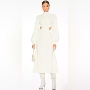 WEWOREWHAT Women’s Cut Out Sweater‎ Dress Size X-Small Ivory New With Tags